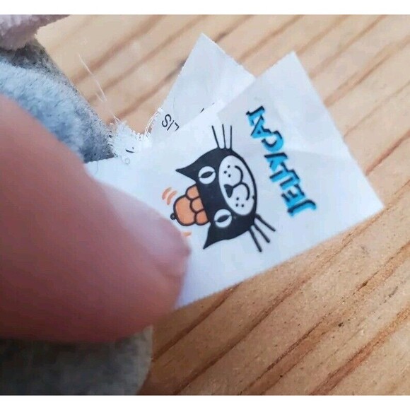 RARE Jellycat Tiny Ping Pong Mouse Mini Doormouse Plush Gray Pink Tail 2" - Picture 8 of 16